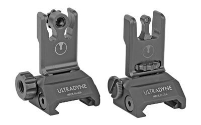 Ultradyne USA C2 Folding Front and Rear Sight Combo - Aperture UD10014, Black UD10014