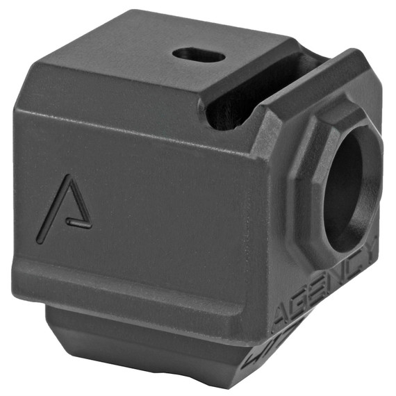 Agency Arms Gen3 Compensator 417S-G3-BLK, Features a single top venting port and a front sight hole