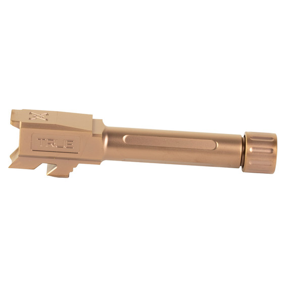 True Precision Threaded Barrel TP-G43B-XTC, 9MM, For Glock 43/43X, Copper TiCN Finish, Includes Thread Protector TP-G43B-XTC