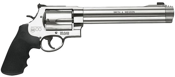 Smith & Wesson 163500 Model 500 500 S&W Mag Stainless Steel 8.38 in Barrel & 5rd Cylinder, Satin Stainless Steel X-Frame, Fixed Compensator, Internal Lock , Revolver