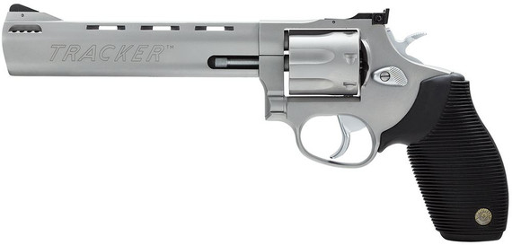 Taurus 2627069 Tracker 627 38 Special +P or 357 Mag Caliber with 6.50 in Ported Barrel, 7rd Capacity Cylinder, Overall Matte Finish Stainless Steel & Black Ribber Grip , Revolver