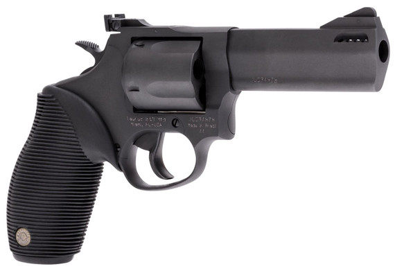 Taurus 2440041TKR Tracker Model 44 44 Rem Mag Caliber with 4 in Ported Barrel, 5rd Capacity Cylinder, Overall Matte Black Oxide Metal Finish, Black Ribber Grip & Adjustable Rear Sight , Revolver