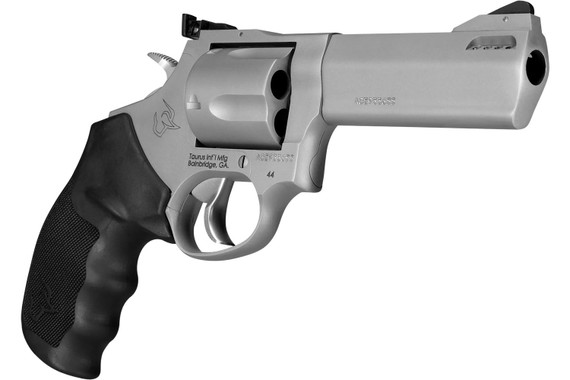 Taurus 2440049TKR Tracker 44 Medium Frame 44 Rem Mag 5rd 4 in Matte Stainless Ported Barrel, Cylinder & Frame, Adjustable Rear Sight, Black Rubber Grip, Transfer Bar Safety, Exposed Hammer , Revolver