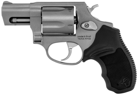 Taurus 2905029 905 9mm Luger 5rd 2 in Barrel, Overall Matte Finish Stainless Steel, Finger Grooved Black Rubber Grip & Fixed Sights , Revolver