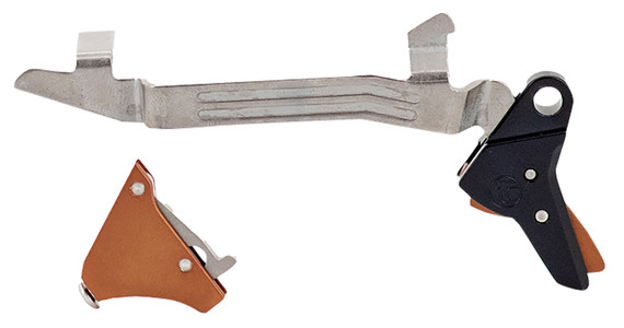 Timney Triggers ALPHAGLOCK5BRNZE Alpha Competition 9mm Luger/40 S&W/22 LR, Bronze Straight Trigger, Compatible w/Glock Gen5 & Glock 44