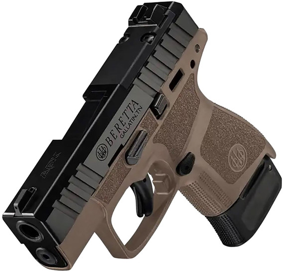 Beretta USA JAXN9258A1CO APX A1 Carry 9mm Luger 8+1 3 in Blued Steel Barrel, Black Optic Ready/Serrated Slide, Flat Dark Earth Polymer Frame, FDE Polymer Grips Features Burris Fast Fire