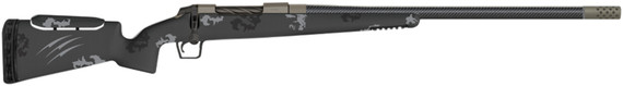 Fierce FCRFP300PRC24TP Carbon Rival FP 300 PRC 3+1 (Hinged Floor Plate) 24 C3 Carbon Fiber, Tungsten Gray Steel Rec, Phantom Camo Carbon Fiber Rival Stock with Adj. Cheek Piece, Radial TI Muzzle Brake, Bix & Andy Adj. Trigger, Rifle