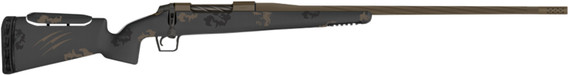 Fierce FRFP65PRC22MM Twisted Rival FP 6.5 PRC 3+1 (Hinged Floor Plate) 22 Twisted Flutes, Midnight Bronze Steel Barrel/Rec, Trophy Camo Carbon Fiber Rival Stock with Adj. Cheek Piece, Radial Muzzle Brake, Bix & Andy Adj. Trigger, Rifle