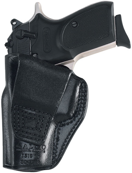 Galco SG858B Stinger OWB Black Leather Belt Slide Fits S&W M&P .380 Shield EZ Fits 3-3.30 Barrel Right Hand, Holster