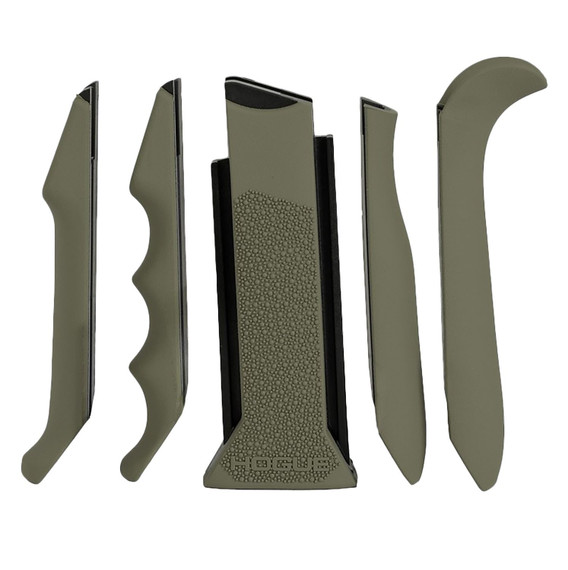 Hogue 13041 Modular Overmolded OD Green Rubber Pistol Grip with Finger Grooves Fits AR-15/M16, Grips