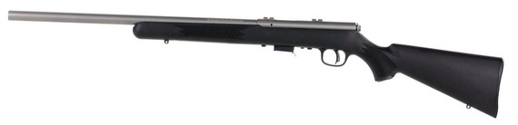 Savage Arms 94700 93 FVSS 22 WMR Caliber with 5+1 Capacity, 21 in Heavy Barrel, Matte Stainless Metal Finish, Matte Black Synthetic Stock & AccuTrigger Right Hand (Full Size), Rifle
