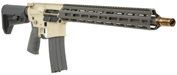 Q LLC SW55616INRIFLE Sugar Weasel 5.56x45mm NATO 30+1 16, FDE Rec, Gray Furniture, Magpul SL-K Stock, Cherry Bomb Muzzle Brake, Ambi Safety & Charging Handle, Rifle