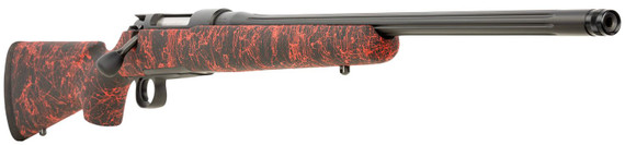 Sauer S1HSGPLR7MMPRC 100 7mm PRC 4+1 24 in Fluted Threaded Barrel, Black Cerakote Barrel/Rec, Red Splatter HS Precision Synthetic Stock, Adjustable Trigger, Target Bolt Ball Knob, Rifle