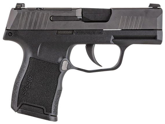Sig Sauer 365380BSSMSMA P365 *MA Compliant Micro-Compact 380 10+1, 3.10 Black Steel Barrel, Black Nitron Optic Ready/Serrated Slide, Black Nitron Stainless Steel Frame w/Pic Rail, Black Poly Grip, Pistol