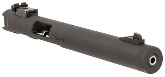 Tactical Solutions PL6TEMBNF Pac-Lite Barrel 22 LR 6 Threaded, Drilled & Tapped, Adj. Sights, Black Anodized for Ruger Mark I/II/III & 22/45, Handgun Barrel