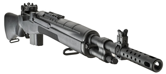 Springfield Armory AA9126 M1A Scout Squad 308 Win/7.62x51mm 10+1 18 in Black Parkerized Carbon Steel Barrel w/Muzzle Brake, Black Parkerized Picatinny Rail Steel Receiver, Fixed Black Synthetic Stock, Rifle