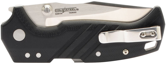 Cold Steel CSFL35DPLC Engage 3.50 Fold Clip Point Plain Satin S35VN SS Blade/4.11 Black G10 Handle Includes Belt Clip, Knife