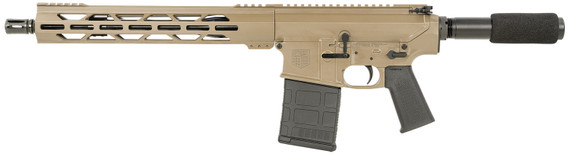 Diamondback DB1222C061 DB10 308 Win 20+1 13.50, FDE, Carbon Lower, 9 M-LOK Handguard, Black Padded Buffer Tube/Magpul Grip, Tactical Pistol