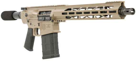 Diamondback DB1222C061 DB10 308 Win 20+1 13.50, FDE, Carbon Lower, 9 M-LOK Handguard, Black Padded Buffer Tube/Magpul Grip, Tactical Pistol