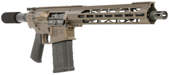 Diamondback DB1222C071 DB10 308 Win 20+1 13.50, Midnight Bronze, Carbon Lower, 9 M-LOK Handguard, Black Padded Buffer Tube/Magpul Grip, Tactical Pistol