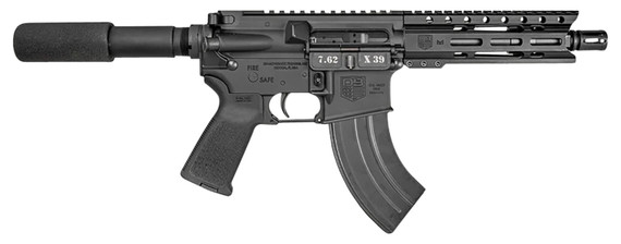 Diamondback DB1912O001 DB15 7.62x39mm 28+1 7, Black, Carbon Lower, 6 M-LOK Handguard, Padded Buffer Tube, Magpul Grip, Tactical Pistol