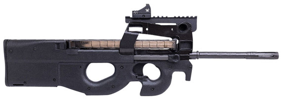 FN 3848950470 PS90 5.7x28mm 50+1 (2) 16 in, Matte Black Synthetic Thumbhole Bullpup Stock, Integrated Muzzle Brake, Vortex Viper Red Dot