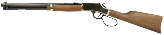 Henry H006GL Side Gate 44 Mag/44 Special 10+1 20 Blued Octagon Barrel, Polished Brass Rec, American Walnut Stock, Adj. Sight, Large Loop Lever, Rifle