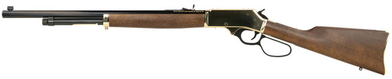 Henry H010BG Side Gate 45-70 Gov 4+1 22 Blued Octagon Barrel, Polished Brass Hardened Rec, American Walnut Stock Furniture, Large Loop Lever, Adj. Sight, Rifle