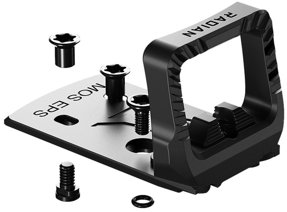 Radian Weapons G1502 Guardian Optic Guard w/Stealth Sights Black Anodized Hardcoat Aluminum EPS Mount Compatible w/Glock MOS Handgun