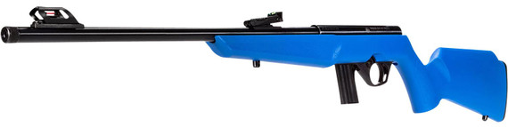 Rossi RB22 Compact 22 LR 10+1, 16 Matte Black Button Rifled Free Floating Steel Barrel, Matte Black Stainless Steel Receiver, Blue Monte Carlo Stock, Right Hand, Rimfire Rifle