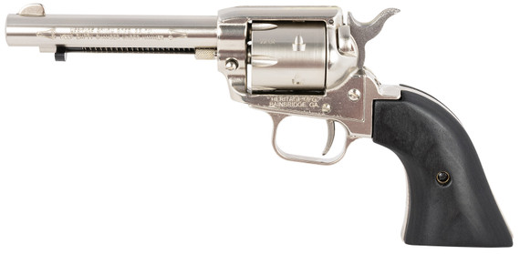 Heritage Mfg RR22NI4BW Rough Rider 22 LR 6 Shot, 4.75 Black Nitride Steel Barrel, Black Nitride Zinc Alloy Frame, Black Cylinder, Black Laminate Grip, Manual Safety, Exposed Hammer, Rimfire Revolver