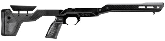 Mdt Sporting Goods Inc 106130BCF HNT26 Chassis Carbon Fiber Furniture, Black Aluminum Base, Fixed Stock with Adj. Cheekrest, M-LOK ARCA Forend, QD Sling Mounts, AR-Style Grip Fits Short Action Remington 700
