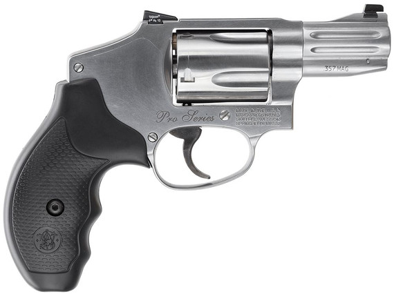 Smith & Wesson 178044 M&P Performance Center 640 J-Frame Frame 357 Mag/38 S&W Spl +P 5rd 2.13 in Satin Stainless Steel Barrel, Cylinder & Frame, Black Finger Groove Grip, Concealed Hammer , Revolver