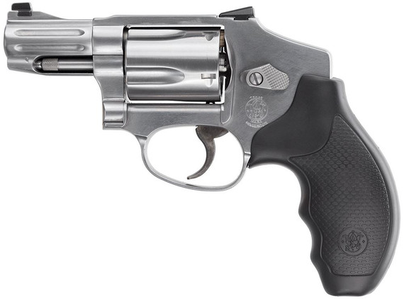 Smith & Wesson 178044 M&P Performance Center 640 J-Frame Frame 357 Mag/38 S&W Spl +P 5rd 2.13 in Satin Stainless Steel Barrel, Cylinder & Frame, Black Finger Groove Grip, Concealed Hammer , Revolver