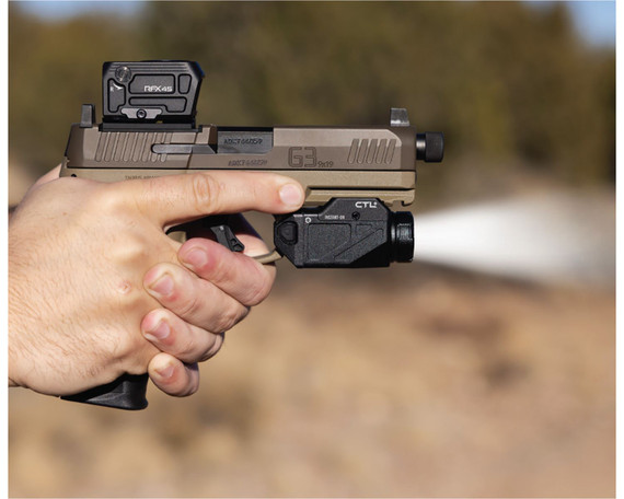 Viridian 9300026 CTL+ with SAFECharge C Series Black 200/400/1,100 Lumens White LED Glock/Sig Sauer/Smith & Wesson