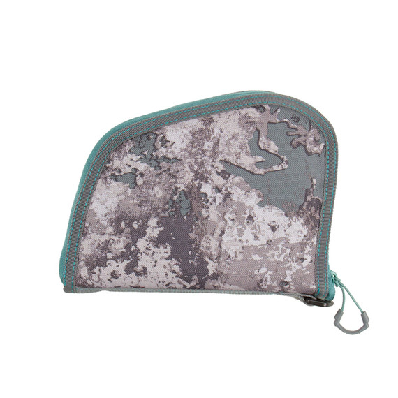 Girls With Guns 918 In The Shade Handgun Case 8 Gray/Teal/Shade Camo, Locking Zipper, Handgun Case