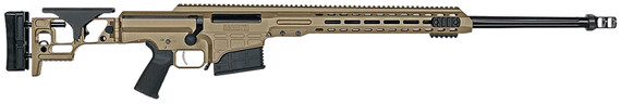 Barrett 18500 MRAD 300 PRC 10+1 26 Fluted Barrel, Flat Dark Earth Cerakote Aluminum Receiver, Flat Dark Earth Fold Stock w/Adj LOP, Adj Match Grade Trigger, Ambi Safety & Magazine Release, Optics Ready, Rifle