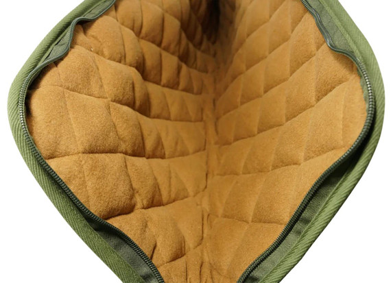 Boyt Harness GCRFUS48 Canvas Rifle Case 48 Green Waxed Canvas w/ Tanned Leather Accents Quilted Flannel Lining