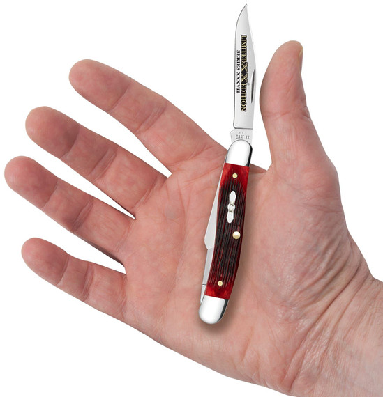 Case 12210 Limited Edition XXXVII Stockman Medium Folding Clip Point/Pen/Spey Plain Mirror Polished w/Engraving Tru-Sharp SS Blade/ Old Red Barnboard Jig/SS Stag Bone/Nickle Handle