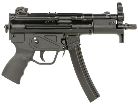 Century HG6035ALN AP5 P CORE 9mm Luger 30+1 5.75 Threaded Barrel, Black, Stamped Metal Rec, Fixed Front/Drum Rear Sights, Includes Sling (1 Mag), Tactical Pistol