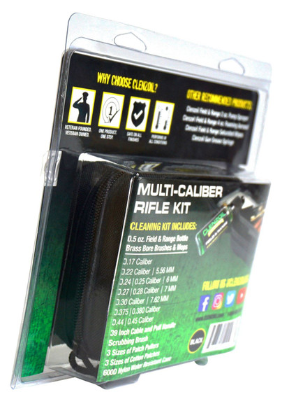 Clenzoil 2335 Field & Range Cleaning Kit Multi-Caliber Rifle/21 Pieces Black