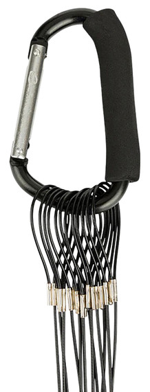Drake Waterfowl DA9000060006 Texas Rig Package Set 60 Black Coated Steel Wire, 6 oz Lead Weight, Metal Cable Crimps, Includes Carabiner (12 Pack)