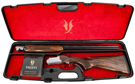 Fausti 15402 Caledon 410 Gauge 3 2rd 28 Blued Barrel, Engraved Stainless Rec, Wood Laser Grain Stock, Metallic Bead Sight, Shotgun