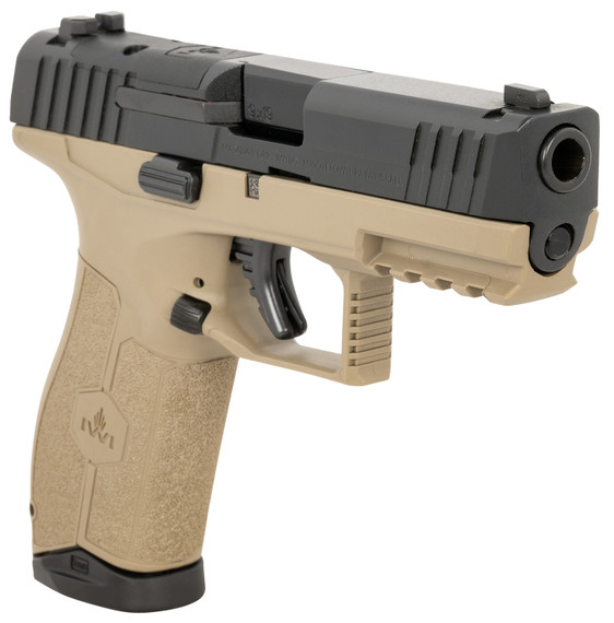 IWI US M9ORP17FDNS MASADA Full Size Frame 9mm Luger 17+1, 4.10 Black Button Rifled Steel Barrel, Black Optic Ready/Serrated Steel Slide, Flat Dark Earth Poly Frame w/Pic Rail, FDE w/Interchangeable Backstrap Grip, Trigger Safety, Ambi, Pistol