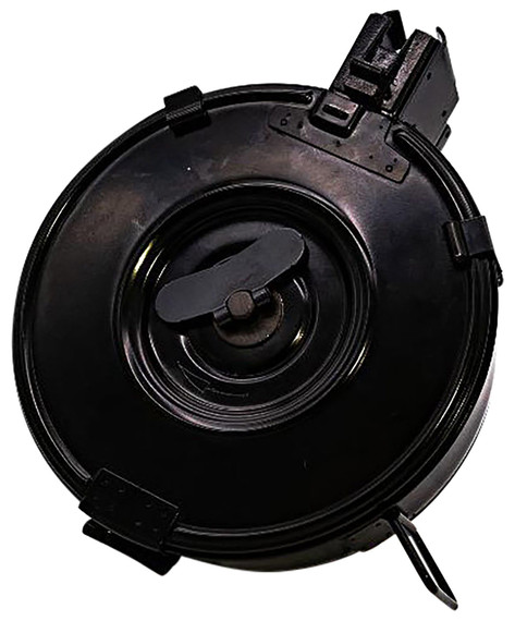 Kci KCIMZ004S AK-47 75rd Drum 7.62x39mm Black Steel Fits AK-47/AKM Platform, Magazine
