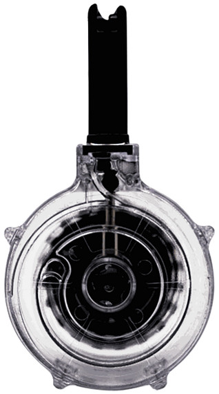 Kci KCIMZ036 AR-15 50rd Drum 5.56x45mm NATO Clear Poly, Magazine