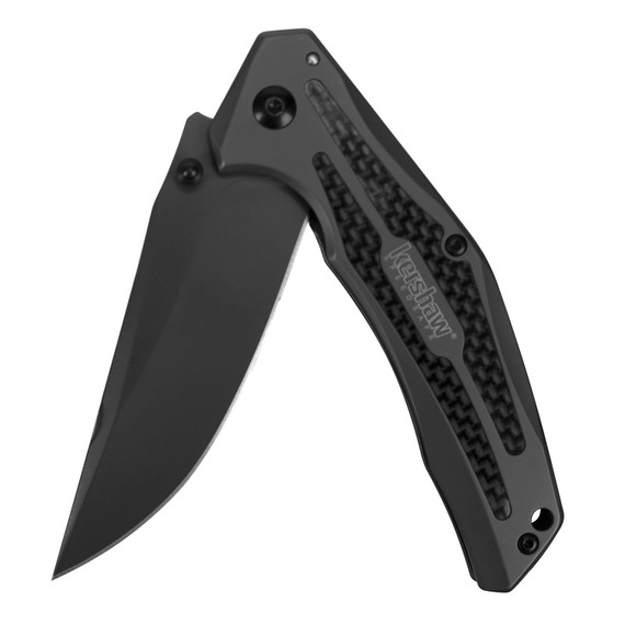 Kershaw 8300 DuoJet 3.25 Fold Clip Point Plain Gray TiCN 8Cr13MoV SS Blade Gray TiCN Stainless Steel Handle Includes Pocket Clip, Knife