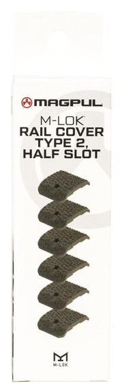 Magpul MAG1365ODG Rail Covers Type 2 Half Slot for M-LOK, OD Green Aggressive Textured Polymer