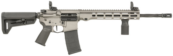 Maxim Defense MXM49734 MD15 L 5.56x45mm NATO 30+1 16 Fluted Barrel, Sniper Gray Rec/M-LOK Handguard, Black Magpul Furniture, SL-K Stock, MBUS Sights, Blackout Defense Flat Trigger, Rifle