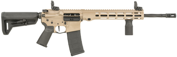 Maxim Defense MXM49735 MD15 L 5.56x45mm NATO 30+1 16 Fluted Barrel, FDE Rec/M-LOK Handguard, Black Magpul Furniture, SL-K Stock, MBUS Sights, Blackout Defense Flat Trigger, Rifle